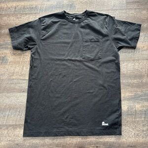 Men's Black Short Sleeve T-Shirt with Pocket